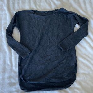 Eileen Fisher Merino Wool Charcoal Long Sleeve Sweater Top